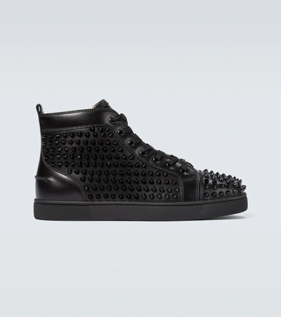 Christian Louboutin Black Louis Spikes High-top Trainers