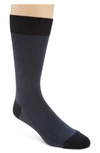 Pantherella 'tewkesbury' Cotton Lisle Mid Calf Dress Socks In Navy 163