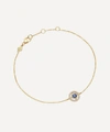 Astley Clarke 14ct Gold Mini Icon Aura Blue Sapphire And Diamond Bracelet In Gold