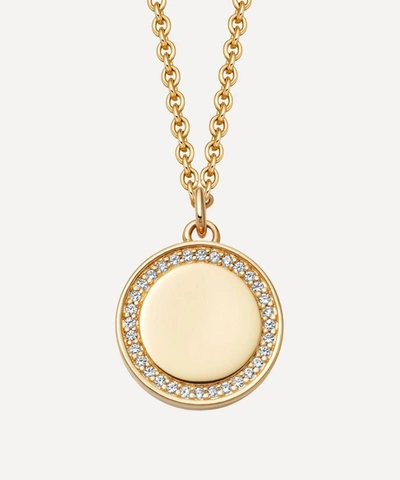 Astley Clarke Cosmos Biography 18ct Gold Vermeil Sterling Silver And White Sapphire Pendant Necklace