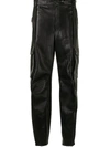 WOOYOUNGMI LEATHER CARGO TROUSERS