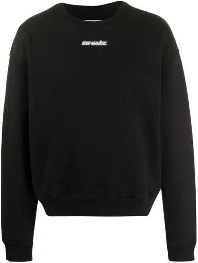 Pre-owned Off-white Oversize Fit Marker Arrows Crewneck Sweatshirt Black/blue