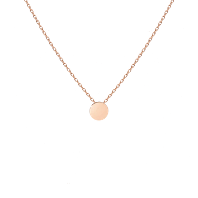Aurate Mini Medallion Necklace In Gold/ White