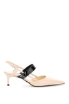 PRADA SLINGBACK PUMPS WITH TRIANGLE LOGO,11663172