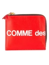 COMME DES GARÇONS SHIRT LOGO PRINT WALLET,SA3100HL RED