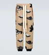 LOEWE JACQUARD FLEECE SWEATPANTS,P00487474