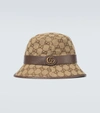 GUCCI GG CANVAS FEDORA HAT,P00533460