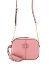 Tory Burch Mcgraw Mini Leather Crossbody Camera Bag In Pink Magnolia (pink)
