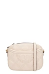 TORY BURCH FLEMING SHOULDER BAG IN BEIGE LEATHER,62091122