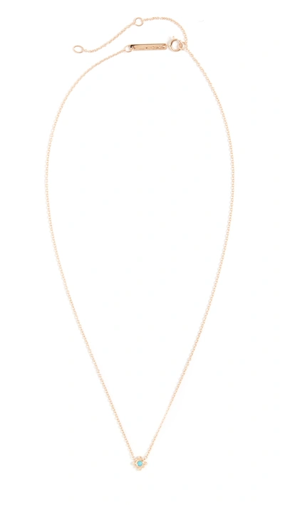 Zoë Chicco 14k Gold Tiny Bead Starburst Necklace In Yellow Gold