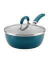 Rachael Ray Create Delicious Aluminum Nonstick 3-qt. Everything Pan In Teal Shimmer