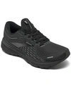 Brooks Women's Wide Width Adrenaline Gts 21 Running Sneakers From Finish Line In Black, Ebony