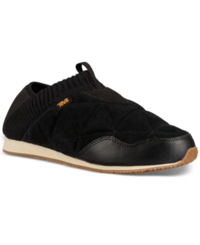 Teva Ember Moc Shearling Womens Black Slippers
