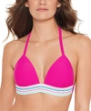 SALT + COVE JUNIORS' BANDED PUSH-UP HALTER BIKINI TOP, AVAILABLE IN D/DD, CREATED FOR MACY'S WOMEN'S SWIMSUIT