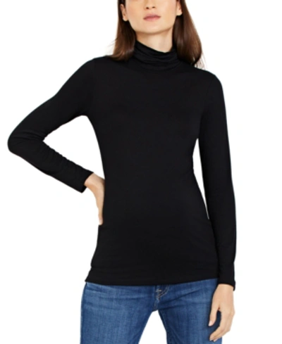 A Pea In The Pod Maternity Turtleneck Knit Top In Black