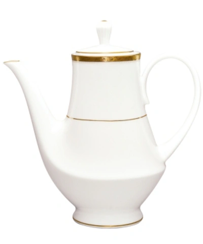 Noritake Charlotta Gold Coffee Server In Gold White