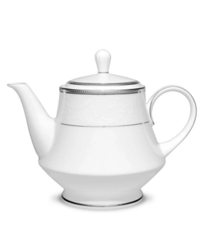 Noritake Regina Platinum Tea Pot, 38 Oz. In Silver