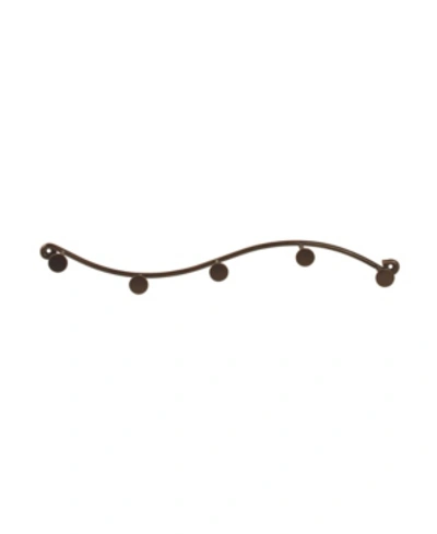 Spectrum Sweep Wall Mount 5-hook Rack In Bronze