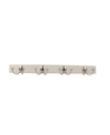 Spectrum Stratford Wall Mount 4-double Hook Wood Rack In Brass
