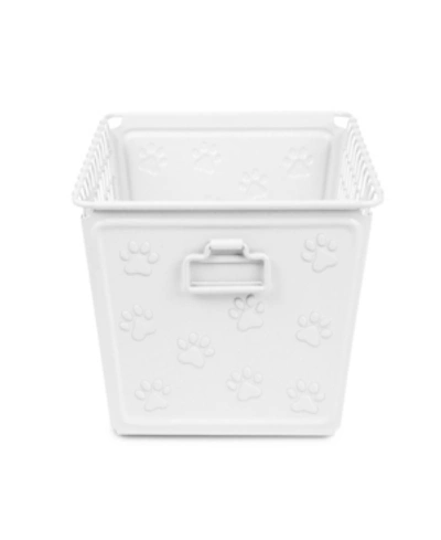 Spectrum Macklin Paws Basket, Medium In White