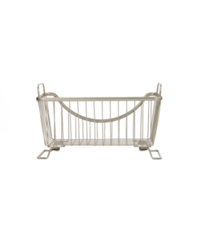 Spectrum Diversified Ashley Stackable Wire Basket With Raised Feet And Looped Handles, Small In Gold-tone