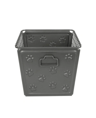 Spectrum Macklin Paws Basket, Medium In Slate