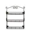 Spectrum Scroll Wall Mount 3-tier Spice Rack In Black