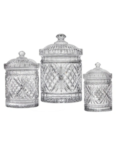 Godinger Dublin Canisters, Set Of 3 In Clear