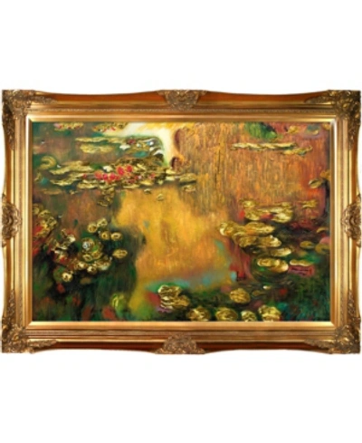 La Pastiche By Overstockart Water Lilies By Claude Monet With Victorian Frame Oil Painting Wall Art, 44" X 32" In Multi