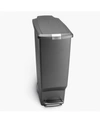 Simplehuman 40 Liter Slim Kitchen Step Can In Grey