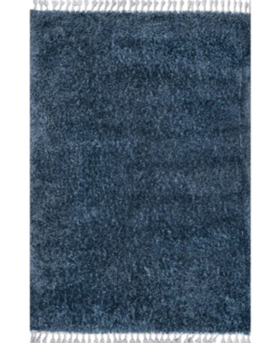 Nuloom Belleza Plush Neva 5'3" X 7'7" Area Rugs In Blue
