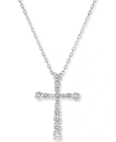 Macy's Diamond Cross Pendant Necklace (1/2 Ct. T.w.) In 14k Gold Or 14k White Gold
