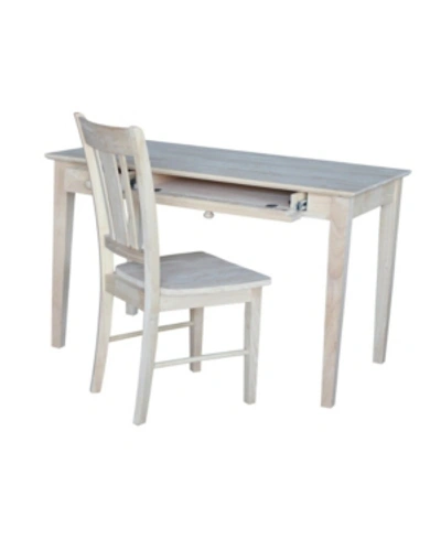 International Concepts Desk With Chair In White