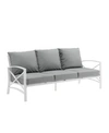 Crosley Kaplan Outdoor Metal Sofa In Gray