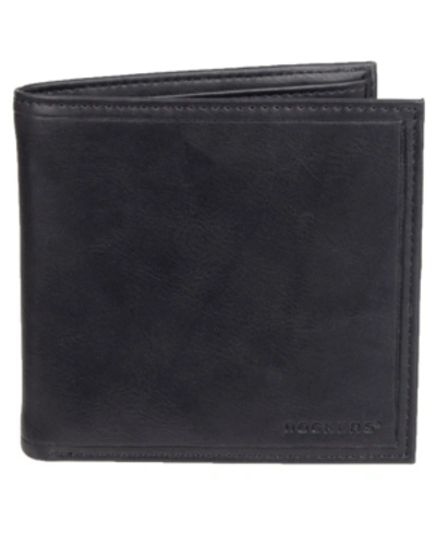 Dockers Men's  Rfid Extra Capacity Hipster Wallet In Black