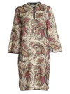 Etro Women's Paisley Print Wool & Silk Tunic Dress In Beige