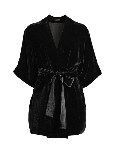Kiki De Montparnasse Women's Velvet Robe In Black