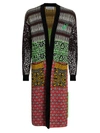 Off-white Men's Persian Fantasy Open-front Long Cardigan In Dark Grey