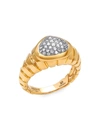 MARINA B WOMEN'S TIMO 18K YELLOW GOLD & DIAMOND PAVÉ RING,400013468418