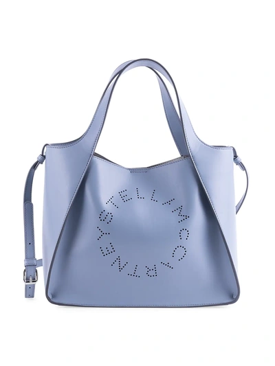 Stella Mccartney Stella Logo Tote In Cameo Blue