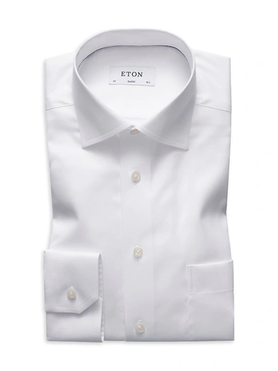 ETON MEN'S CLASSIC-FIT TWILL DRESS SHIRT,400012767564