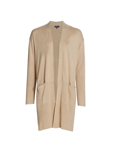 Splendid Longline Cardigan In Light Oatmeal