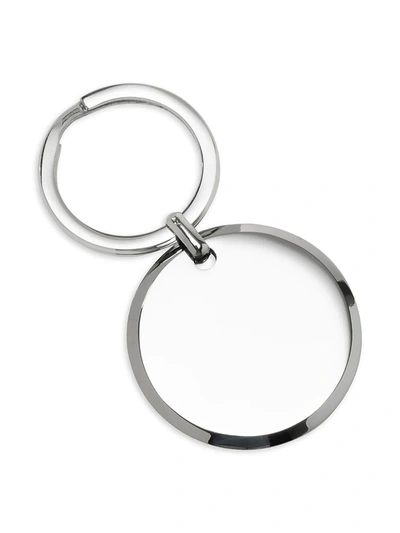 Cufflinks, Inc Round Engraveable Stainless Steel Key Chain In Silver