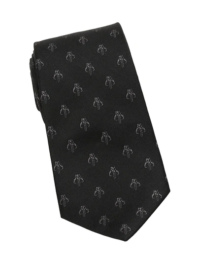 Cufflinks, Inc Star Wars Mandalorian Silk Tie In Black