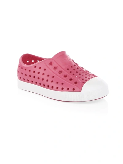 Native Shoes Babies' Jefferson Bling Glitter Slip-on Vegan Sneaker In Dark Pink