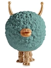 L'objet Haas Celadon 24k Gold & Porcelain Monster Incense Burner In Blue