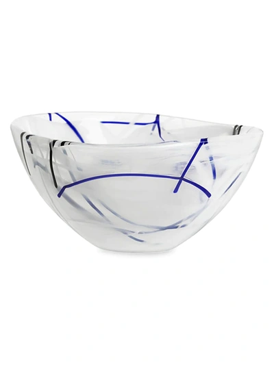 Kosta Boda Small Contrast Glass Bowl In White