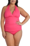 La Blanca Halter Tankini Top In Ginger