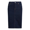 Ralph Lauren High-rise Denim Skirt In Rinse Wash