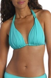 LA BLANCA ISLAND BLANCA HALTER BIKINI TOP,LB0IG80